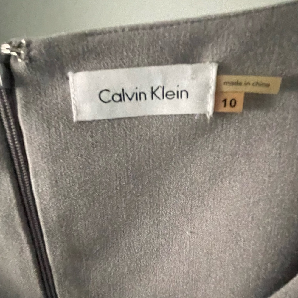 Calvin Klein gray fitted dress